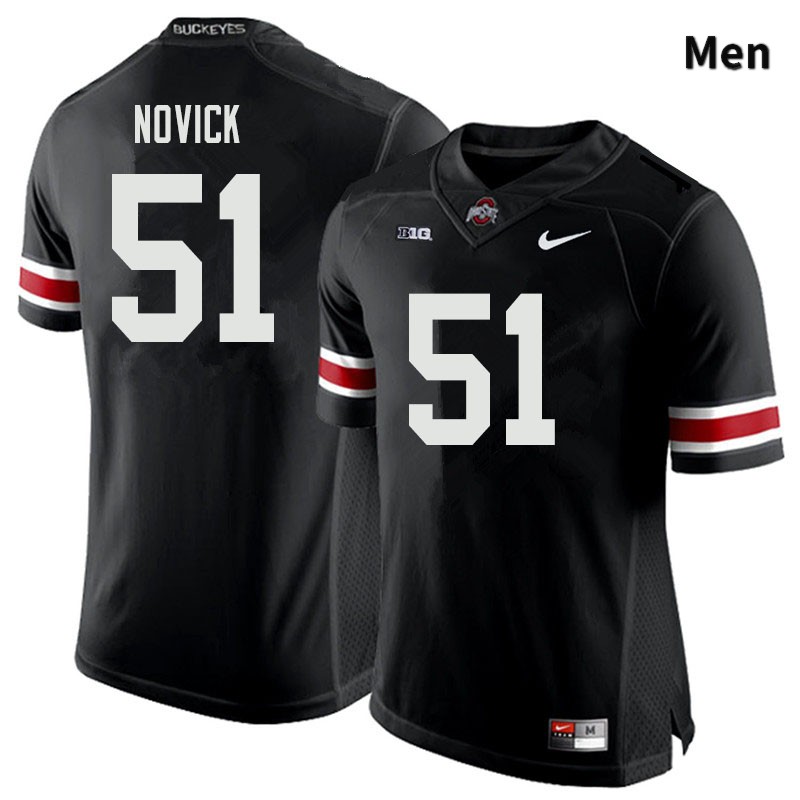 Ohio State Buckeyes Brett Novick Men's #51 Black Authentic Stitched College Football Jersey